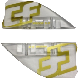 Crazyfly 5cm Razor Fins, Gold (set of 4)