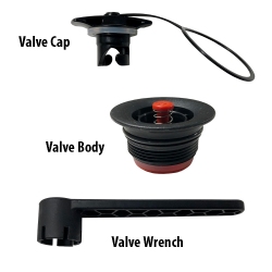 PKS SUP Valve Core, Cap , and Wrench Set